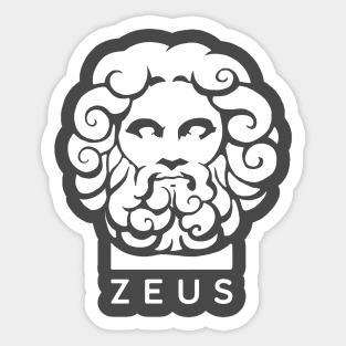 Zeus, Ancient Greece mythology, Stylized head Sticker